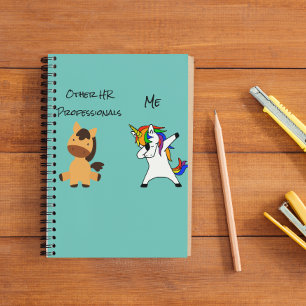 Cuaderno Recursos Humanos RH Unicornio Caballo Divertido
