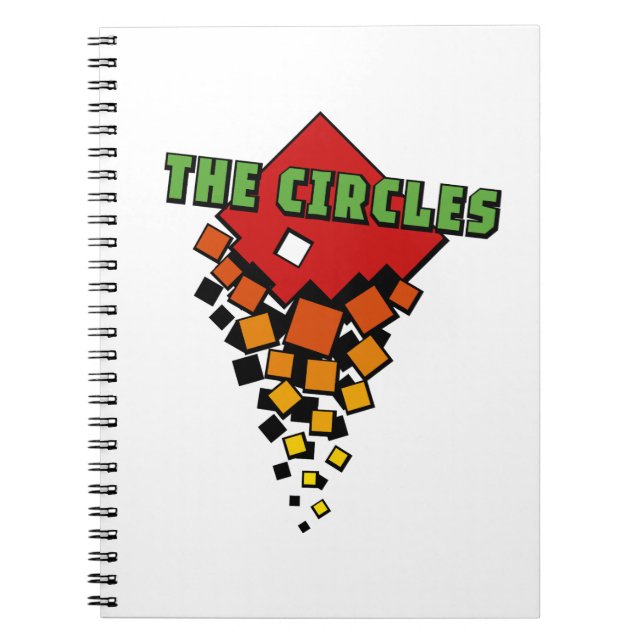 Cuaderno Red and Yellow Squares with Green the Circles Text (Frente)