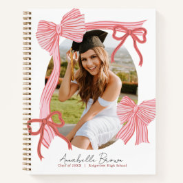 Cuaderno Red Bows Photo Graduation Guest Book