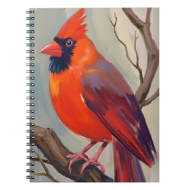 Cuaderno Red Cardinal Watercolor Painting (Frente)