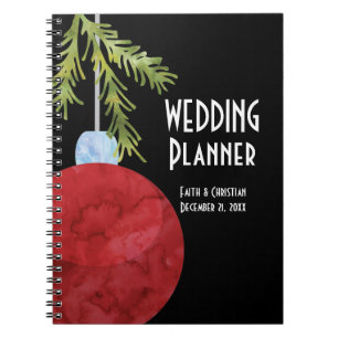 Cuaderno Red Christmas Ornament, Wedding Planner