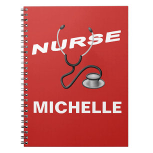 Cuaderno RED Custom Nurse Name