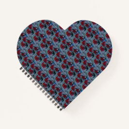 Cuaderno Red Daisies Heart Notebook