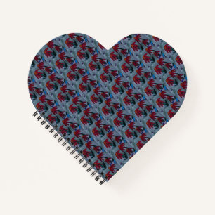 Cuaderno Red Daisies Heart Notebook