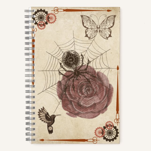 Cuaderno Red de araña de vapor (Anverso)