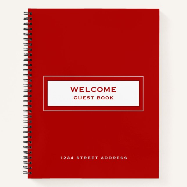 Cuaderno Red de bienvenida para invitados (Anverso)