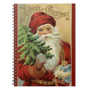 Cuaderno Red de Navidades del Viejo Mundo Santa Joyous