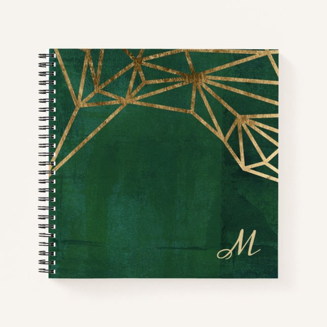 Cuaderno Red de selva dorada y verde (Anverso)
