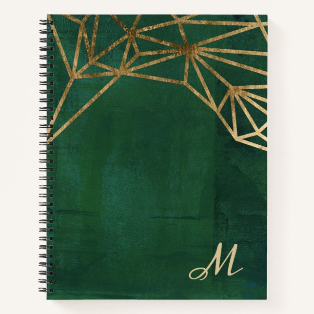 Cuaderno Red de selva dorada y verde (Anverso)