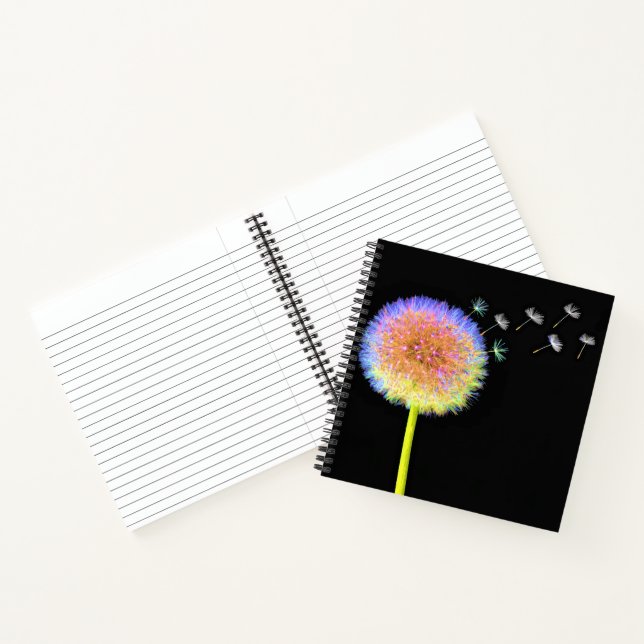 Cuaderno Red de semillas de Dandelions cuadradas para portá (Interior)