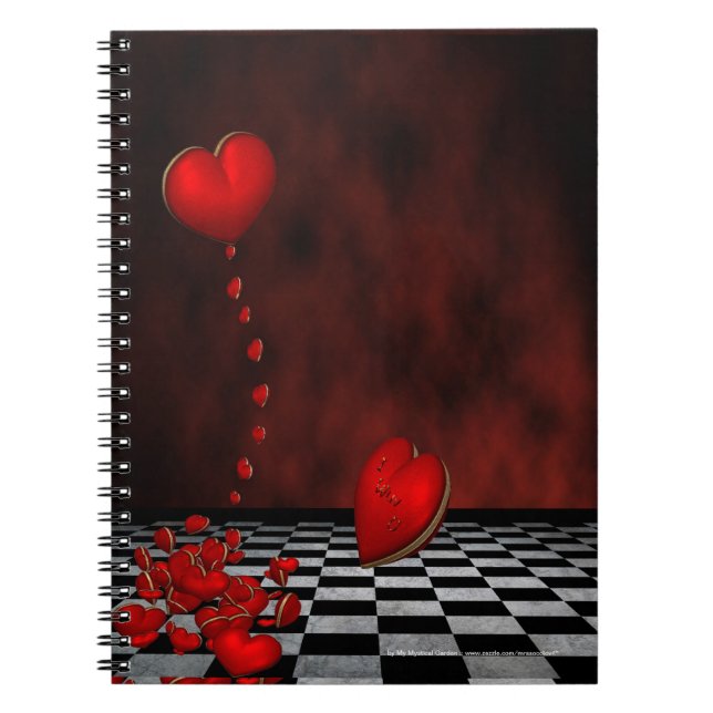Cuaderno Red Floating Hearts (Frente)
