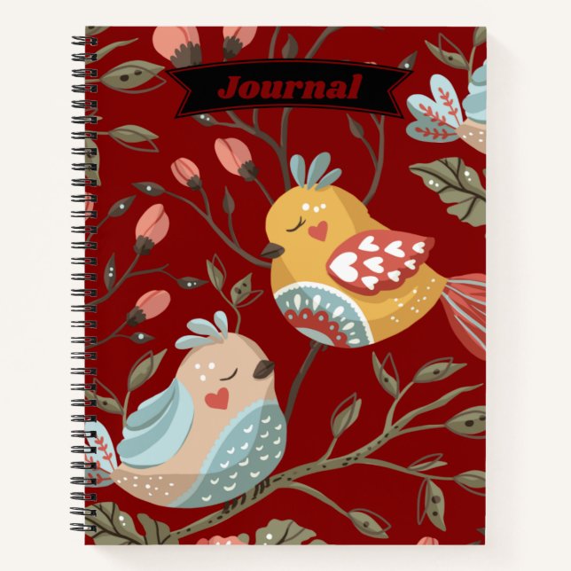 Cuaderno Red Floral Journal (Anverso)