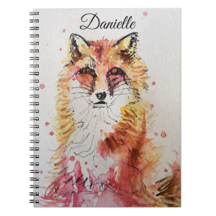 Cuaderno Red Fox zorras lindos Chicas nombre Notebook