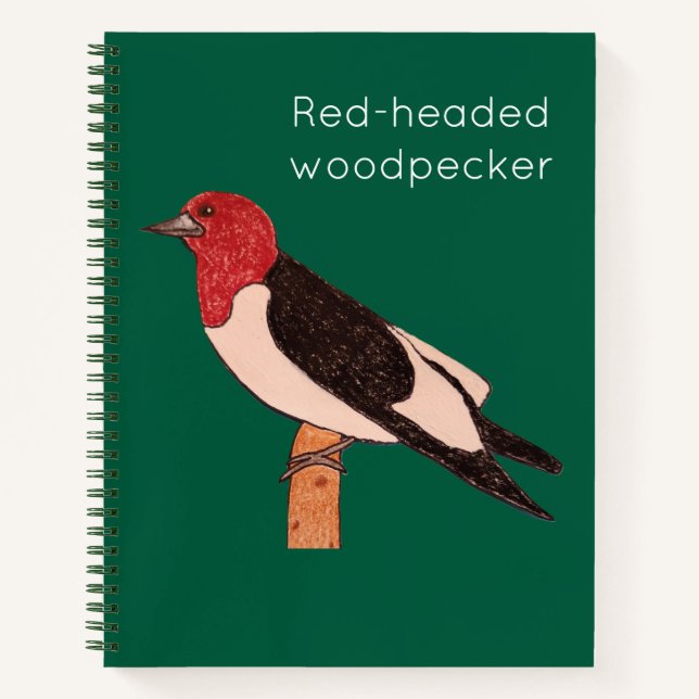 Cuaderno Red-headed woodpecker (Anverso)
