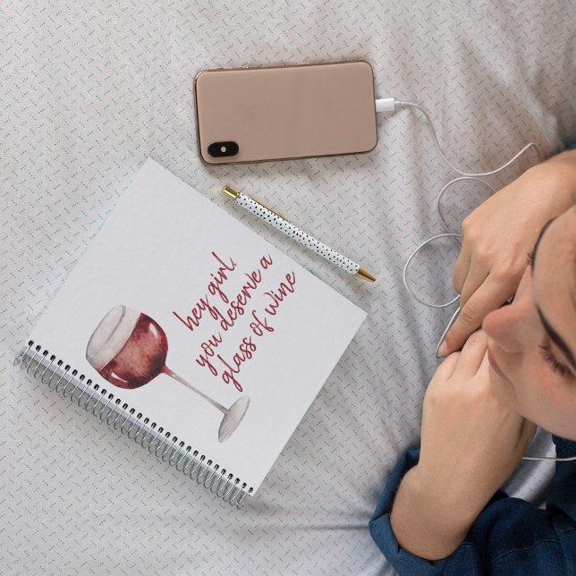Cuaderno Red Hey Chica Te Mereces Una Cita De Vino (Subido por el creador)