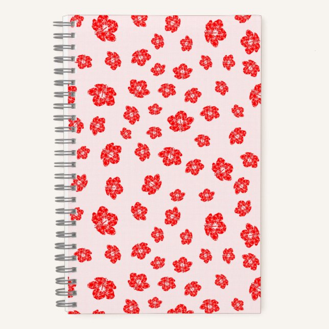 Cuaderno Red Hibiscus Floral (Anverso)