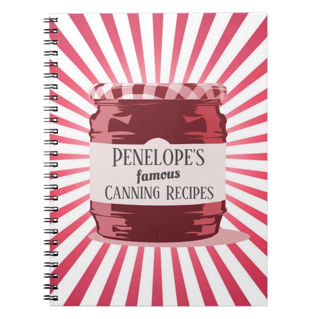 Cuaderno Red Jelly Jar Tus Famosas Recetas De Canning (Frente)