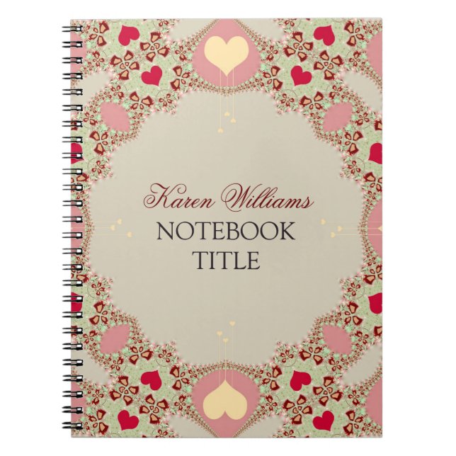 Cuaderno Red Love Hearts Pastel Lace (Frente)