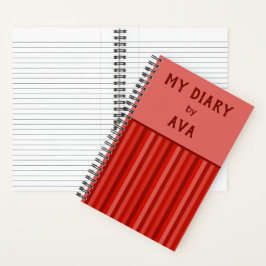 Cuaderno Red My Diary by Me Strike Journal