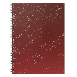 Cuaderno Red Ombre w Grey Specks Notebook Stylish Journal