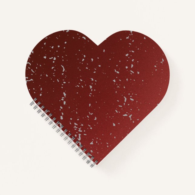 Cuaderno Red Ombre w Grey Specks Notebook – Stylish Journal (Anverso)