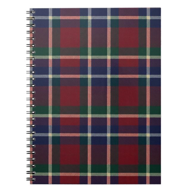 Cuaderno Red Plaid Tartan Journal – Classic Cozy Pattern (Frente)