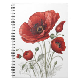 Cuaderno Red Poppies