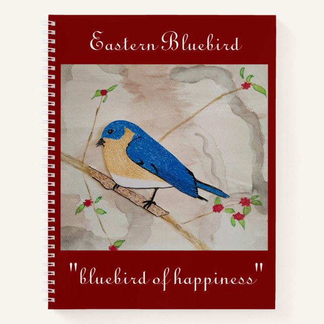 Cuaderno Red Profunda del Bluebird Oriental (Anverso)