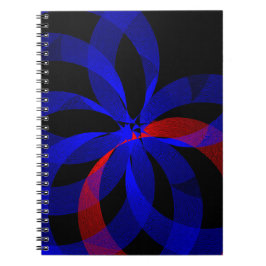 Cuaderno Red Revolving Accent Geometric Spiral Notebook