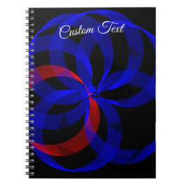 Cuaderno Red Revolving Accent Geometric Spiral Notebook
