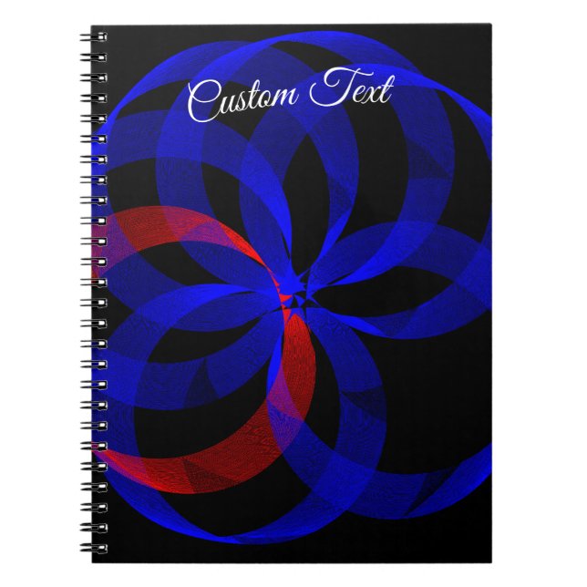 Cuaderno Red Revolving Accent Geometric Spiral Notebook (Frente)