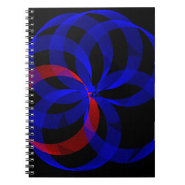 Cuaderno Red Revolving Accent Geometric Spiral Notebook
