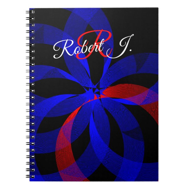 Cuaderno Red Revolving Accent Geometric Spiral Notebook (Frente)