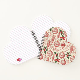 Cuaderno Red Toile Chinoiserie Christmas Ornaments