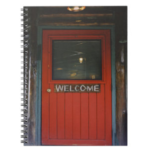CUADERNO RED WOODEN CLOSED DOOR