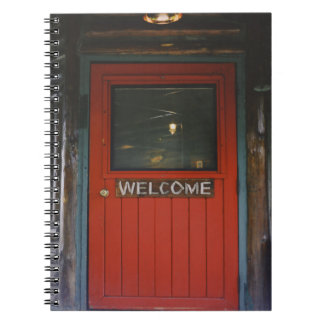 CUADERNO RED WOODEN CLOSED DOOR