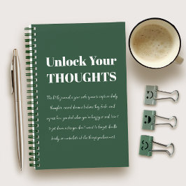 Cuaderno Reflect & Create | Motivational Green Notebook