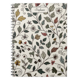 Cuaderno Reflective Intricate Whimsical Vine