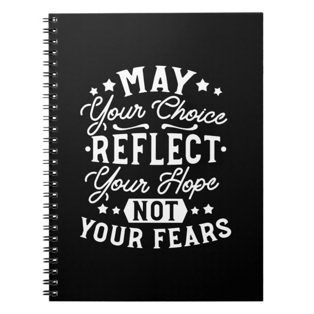 Cuaderno Refleja Esperanza No Miedo – Frase Motivacional de (Frente)