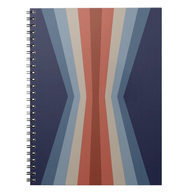 Cuaderno Reflejo arcoiris en estilo retro (Frente)