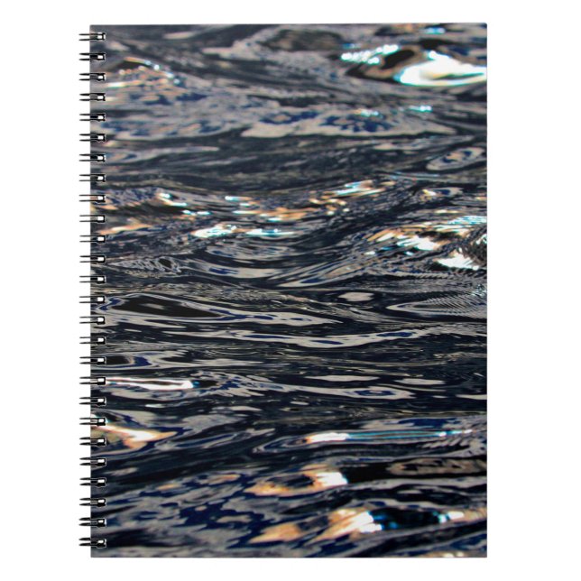 Cuaderno Reflejo de olas de agua en el lago (Frente)