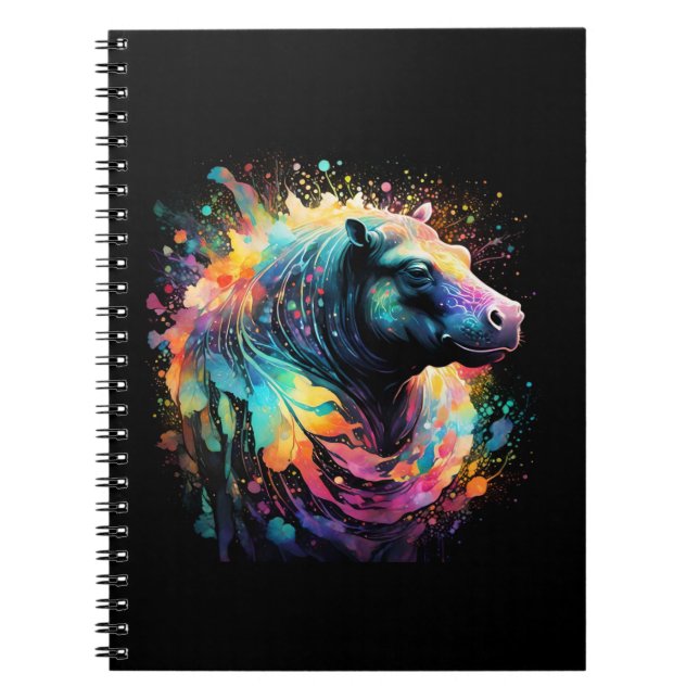 Cuaderno Reflejos abstractos: Salpicadura de color de hipop (Frente)