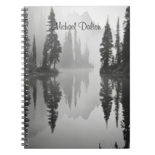 Cuaderno Reflejos de mañana brumosa: Arte junto al lago