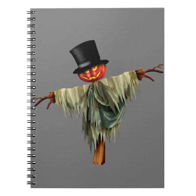 Cuaderno Reflejos Embrujadores: Spiral Halloween en B&W  (Frente)