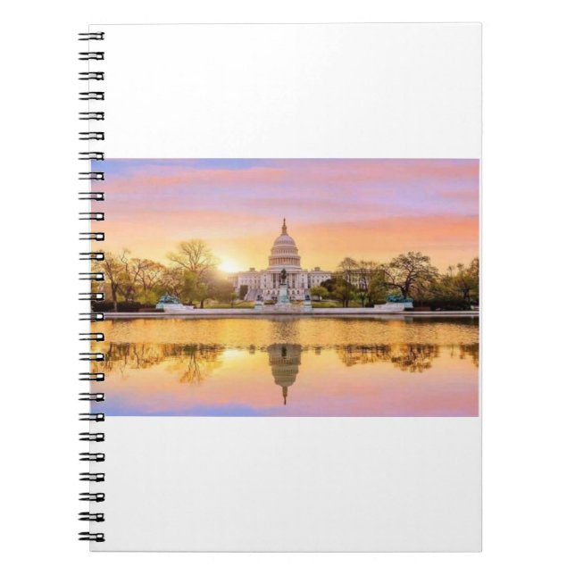 Cuaderno Reflexión del atardecer del edificio del Capitolio (Frente)