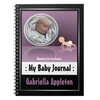 Cuaderno Reflexión fotográfica púrpura - Diario de mi bebé