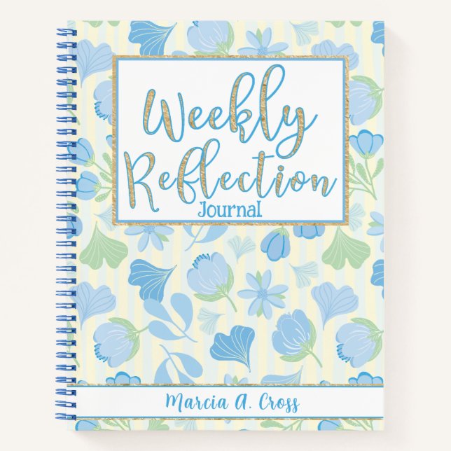 Cuaderno Reflexión semanal con diseño floral (Anverso)