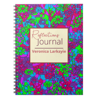 Cuaderno Reflexiones de resumen floral multicolor