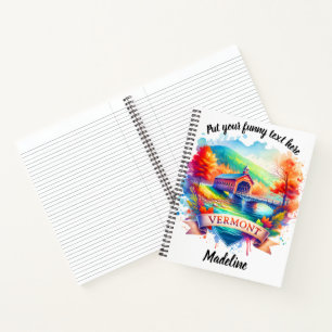 Cuaderno Reflexiones sobre el puente otoñal de Vermont