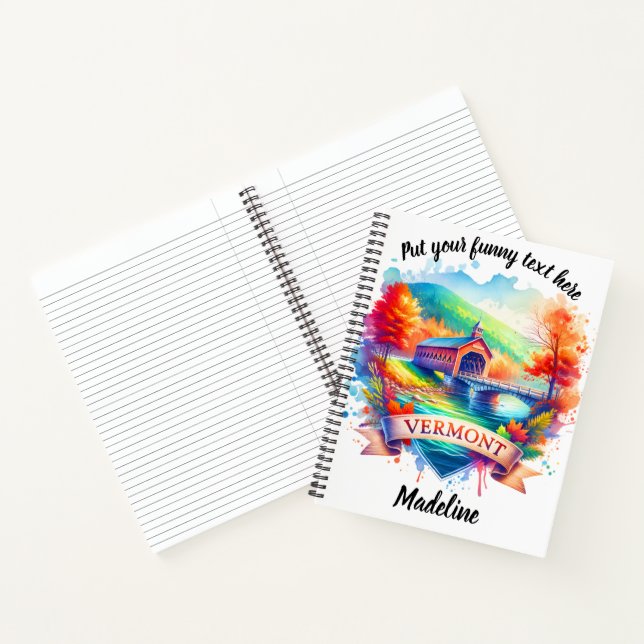 Cuaderno Reflexiones sobre el puente otoñal de Vermont (Interior)